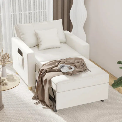 Fauteuil convertible 3-en-1, plusieurs coloris, une place