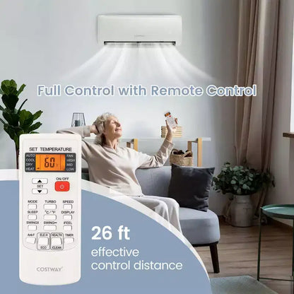 Climatiseur mobile Costway 12 000 BTU avec pompe à chaleur et télécommande