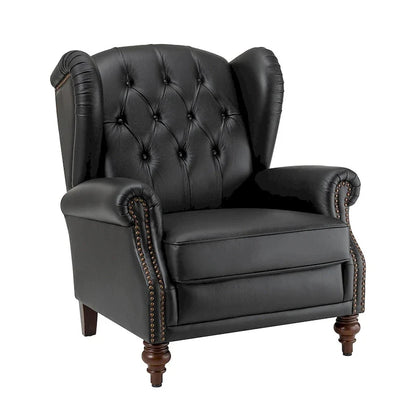 Fauteuil en cuir classique Alex avec clous décoratifs par HULALA HOME