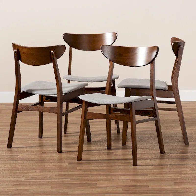 Set di 4 sedie da pranzo moderne e di transizione Parlin di metà secolo