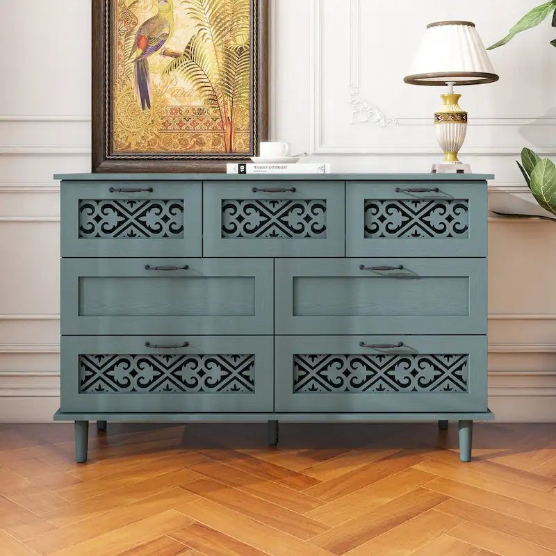Commode 7 tiroirs Meuble américain Convient pour la chambre à coucher - S/O
