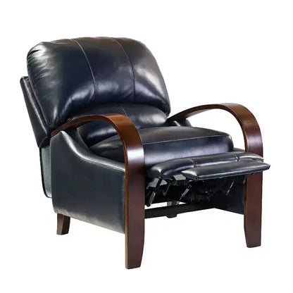 Lot de 2 fauteuils relax manuels en cuir véritable, inclinaison 159°