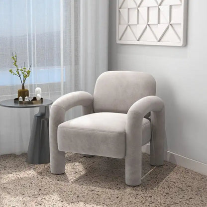Fauteuil d'appoint SEYNAR moderne du milieu du siècle en velours pour salon