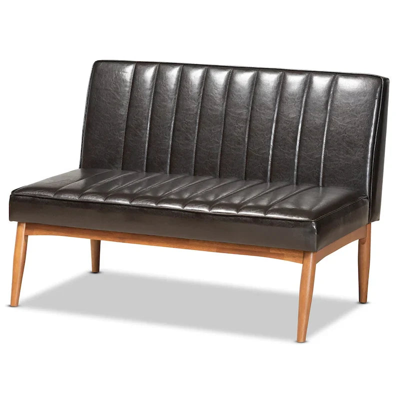 Set di 5 mobili per angolo pranzo Daymond Mid-Century con imbottitura e noce
