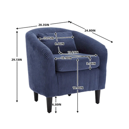 Fauteuil style moderne Fauteuil crapaud avec coussin et oreiller, canapé simple