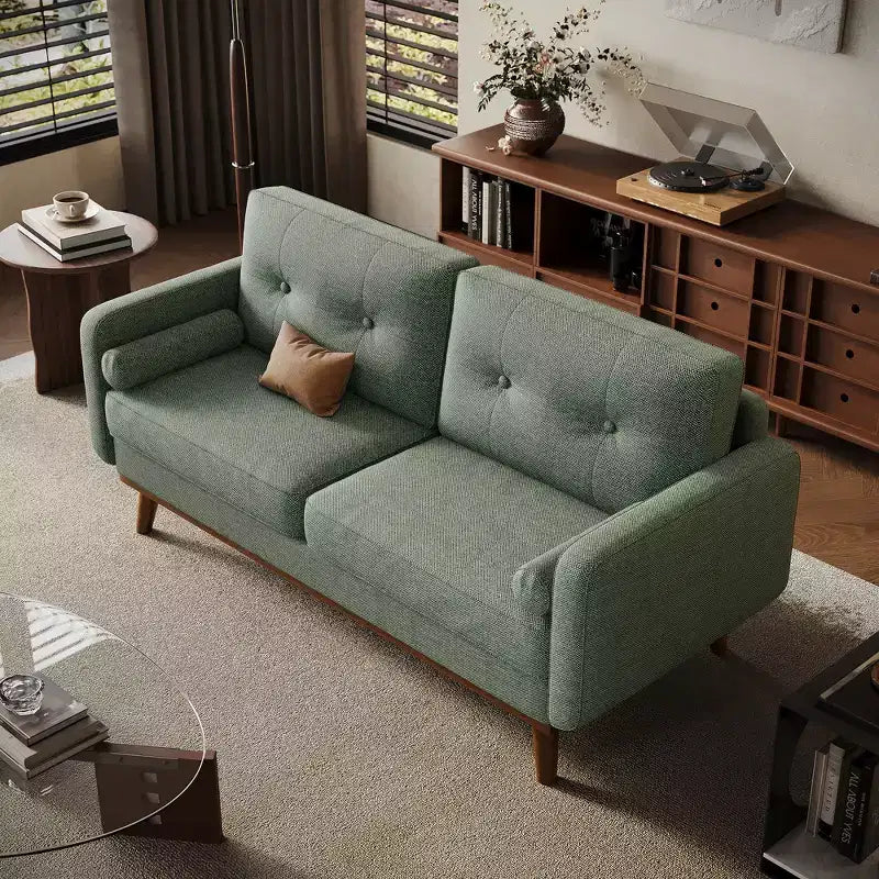 Canapé moderne 65, canapé rembourré 2 places avec accoudoirs larges, canapé profond pour salon, bureau, chambre à coucher, appartement