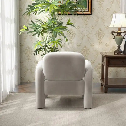 Fauteuil d'appoint SEYNAR moderne du milieu du siècle en velours pour salon