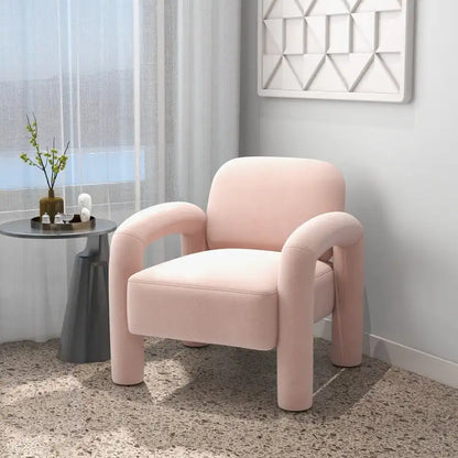 Fauteuil d'appoint SEYNAR moderne du milieu du siècle en velours pour salon