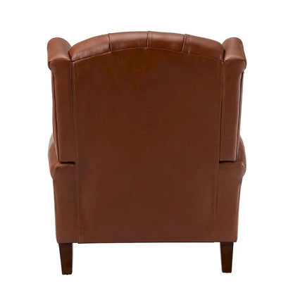 Fauteuil en cuir classique Alex avec clous décoratifs par HULALA HOME