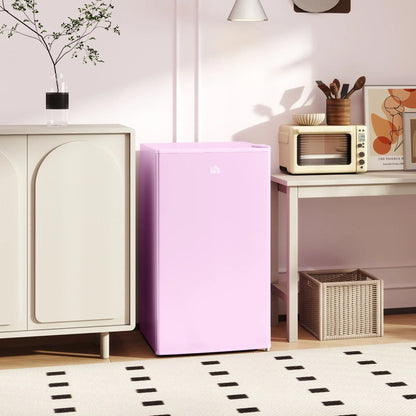 HOMCOM Mini-réfrigérateur de 90,6 L avec congélateur, Réfrigérateur compact à porte unique avec thermostat réglable pour chambre