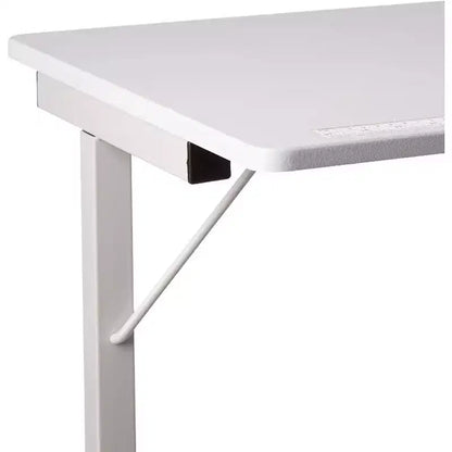 SewingRite SewStation 101 Table de couture pliante portable avec pieds en acier, blanc – Parfaite pour la maison, le bureau et les entreprises