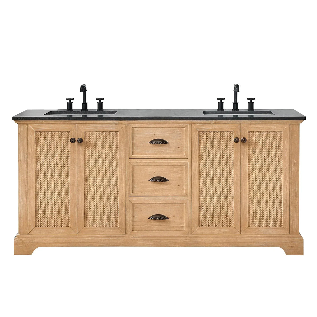 Mobile bagno Hervas con top in marmo naturale senza specchio