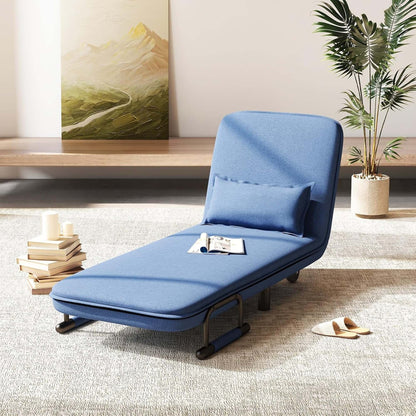 Sedia Letto Pieghevole Divano Convertibile con Schienale Regolabile