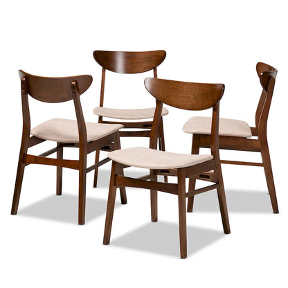 Set di 4 sedie da pranzo moderne e di transizione Parlin di metà secolo