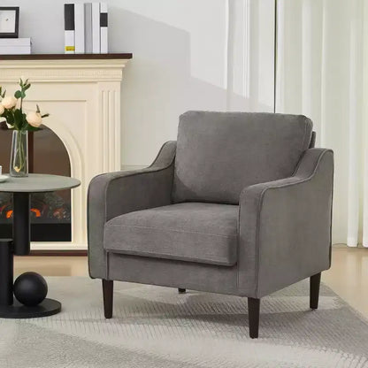 Poltrona accent mid-century, sedie moderne e comode per soggiorno, poltrona imbottita, sedia laterale comoda, per camera da letto e soggiorno