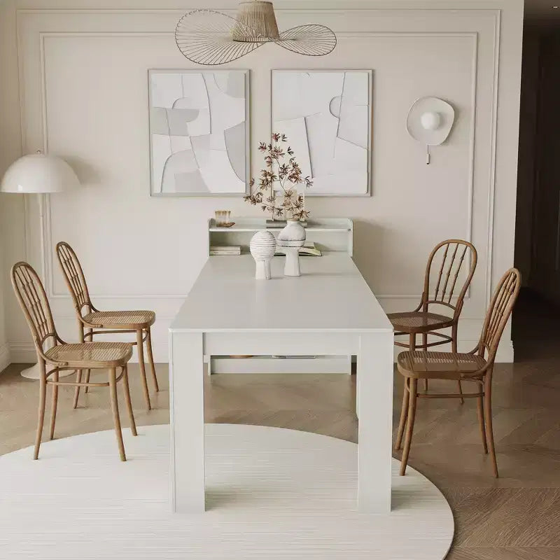 GDFStudio Torin Tavolo da pranzo moderno allungabile con ripiano portaoggetti