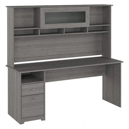 Scrivania per computer da 72" con libreria e cassetti di