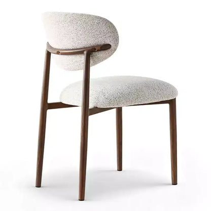 Set di 4 sedie da pranzo moderne imbottite con schienale curvo, sedie laterali senza braccioli con struttura in ferro per sala da pranzo, cucina-Panipeachy