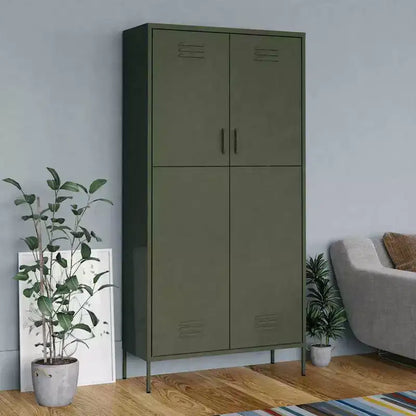 vidaXL Armoire vert olive 90x50x180 cm Acier
