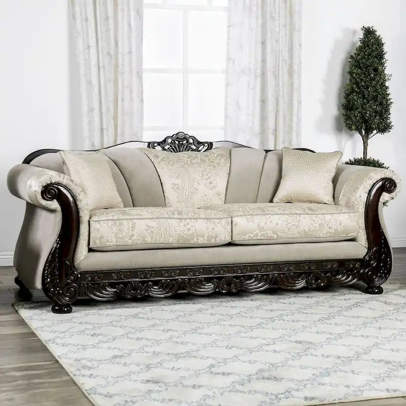 Set da salotto 2 pezzi con braccioli arrotolati in ciniglia tradizionale Dikic di Gracewood Hollow