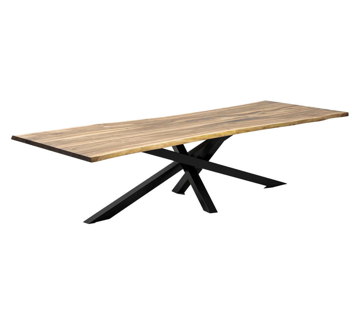 Table à manger en noyer avec pied araignée - Fabriquée à la main en bois massif - cette magnifique table en noyer avec pied araignée est une pièce maîtresse