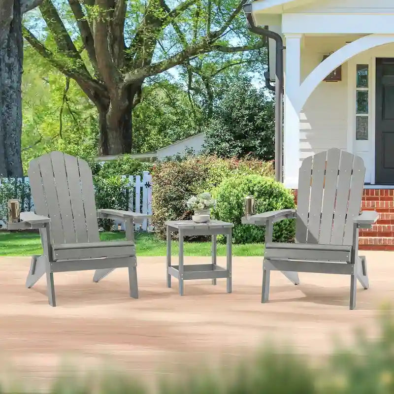 Bonosuki Set di 2 sedie Adirondack pieghevoli per patio e braciere