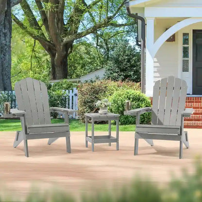 Bonosuki Set di 2 sedie Adirondack pieghevoli per patio e braciere