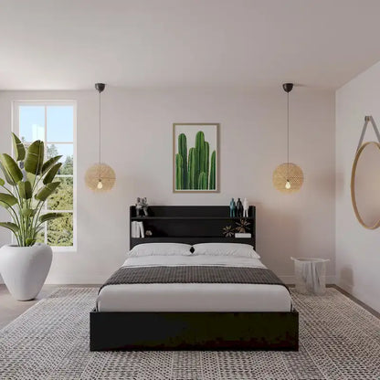 Letto a piattaforma Hunter con testiera