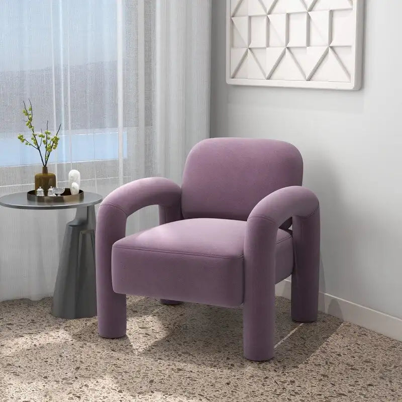 Fauteuil d'appoint SEYNAR moderne du milieu du siècle en velours pour salon