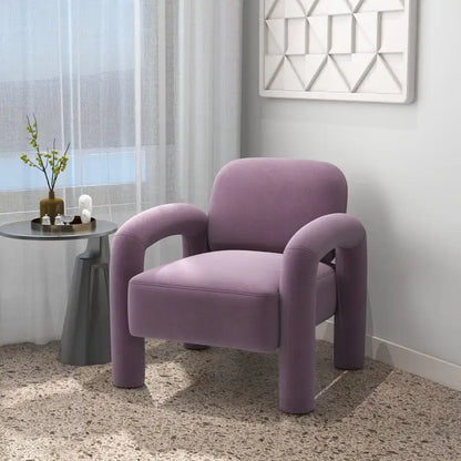 Fauteuil d'appoint SEYNAR moderne du milieu du siècle en velours pour salon