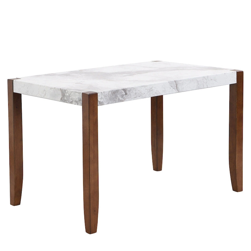 Set da pranzo moderno 5 pezzi con tavolo rettangolare e sedie
