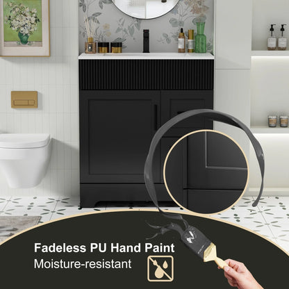 Mobile bagno 30/36/48 Wavy Line con lavabo e rubinetto