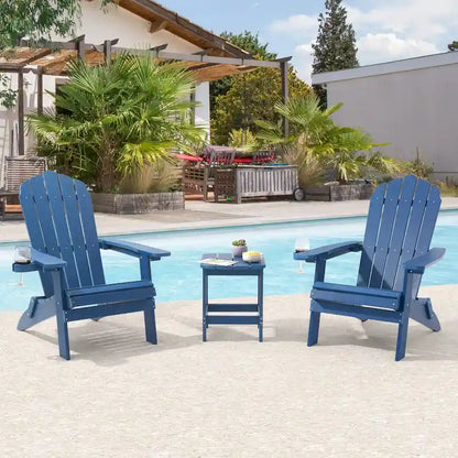 Bonosuki Set di 2 sedie Adirondack pieghevoli per patio e braciere
