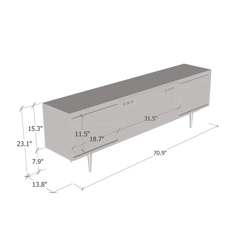 Porta TV con camino Maze BL-EF