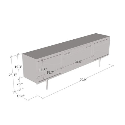 Porta TV con camino Maze BL-EF