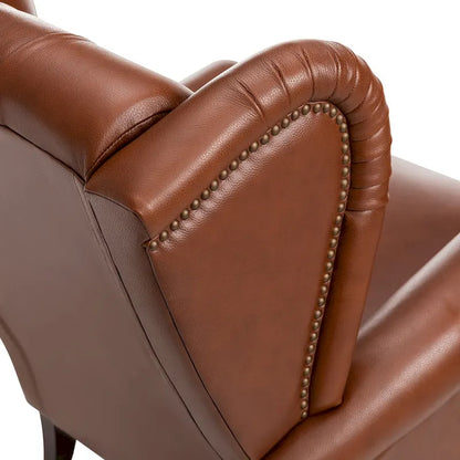 Fauteuil en cuir classique Alex avec clous décoratifs par HULALA HOME