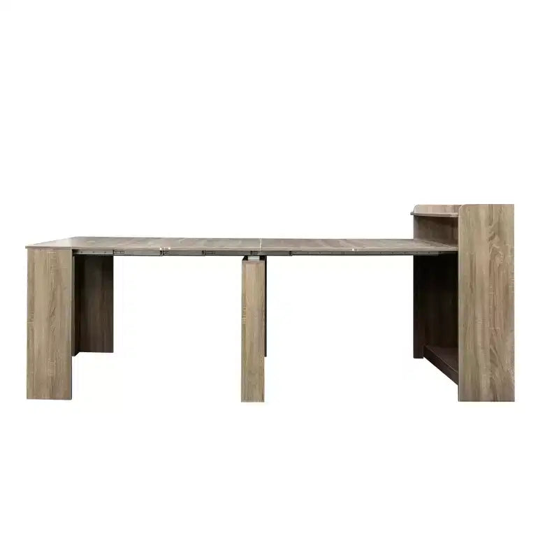 GDFStudio Torin Tavolo da pranzo moderno allungabile con ripiano portaoggetti