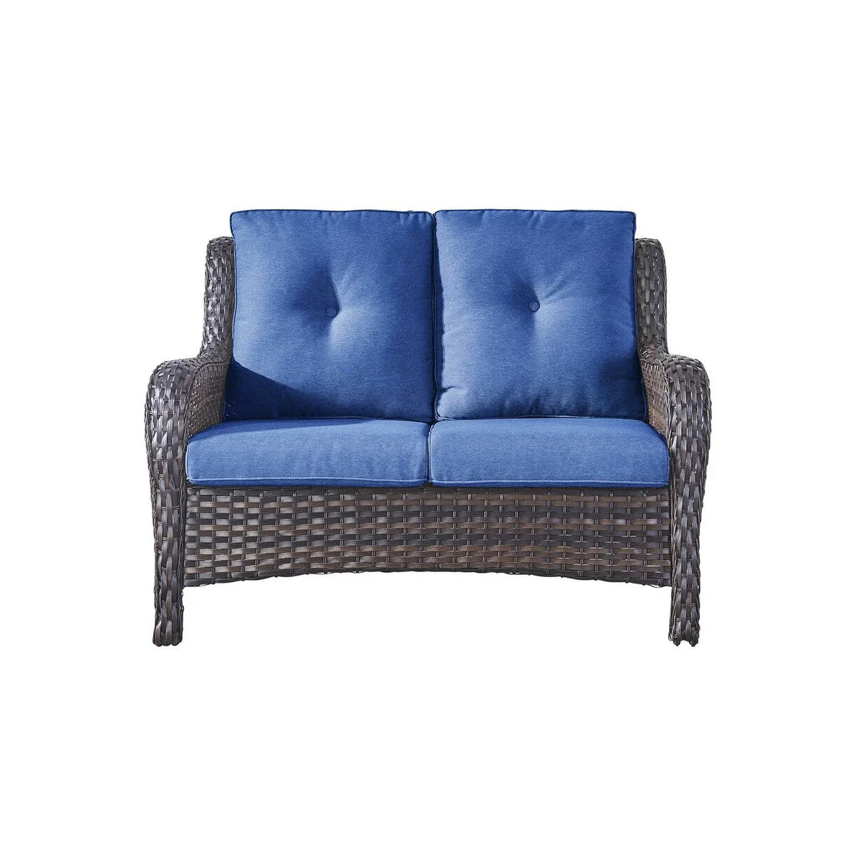 Gymojoy Canapé d'extérieur deux places en rotin Wicker Sofa Set