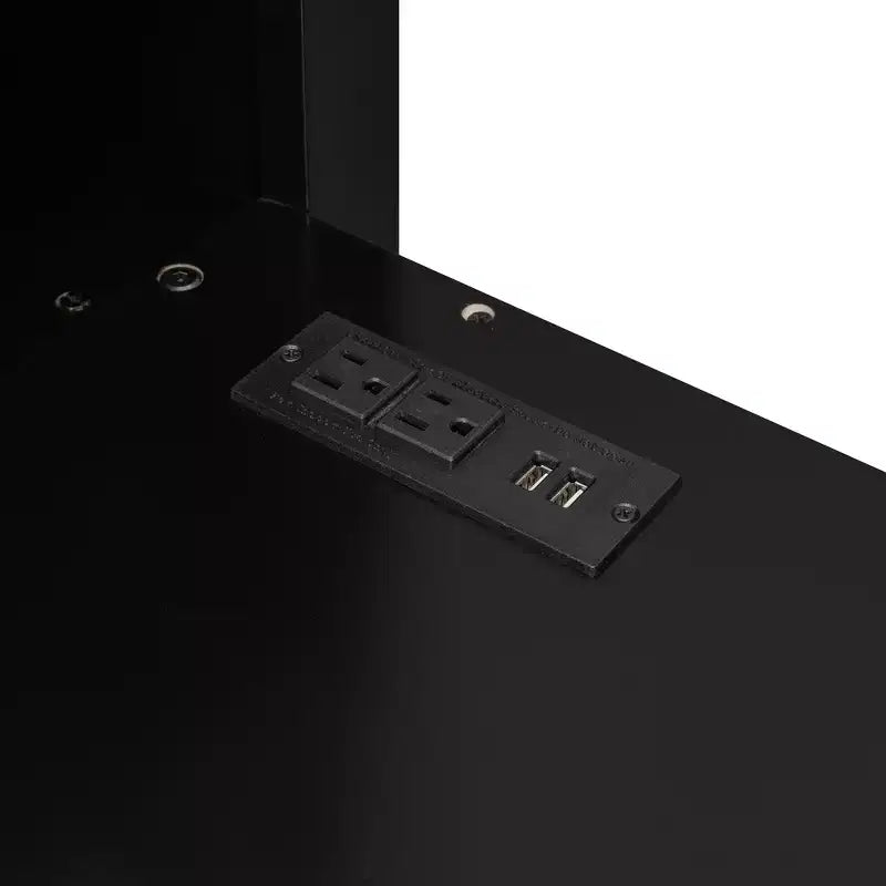 Merax Letto a soppalco a una piazza e mezza con scrivania, armadio, luci LED RGB e porta di ricarica USB Elegante struttura nera con spazio multi-contenitore per gli amanti dei giochi