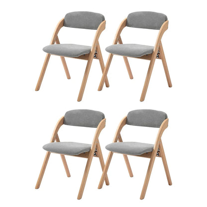 Sedie Pieghevoli Impilabili da Pranzo in Legno con Seduta Imbottita (Set da 4)