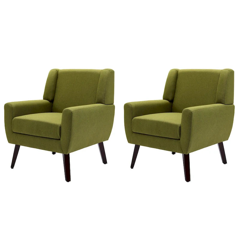 Fauteuil d'appoint en lin, à oreilles, lot de 2