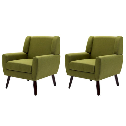 Fauteuil d'appoint en lin, à oreilles, lot de 2