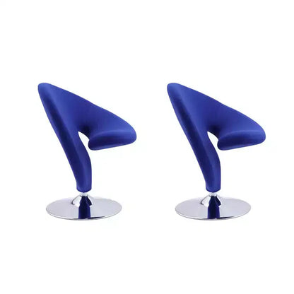 Ensemble de 2 fauteuils pivotants d'appoint Curl en mélange de laine - Manhattan Comfort
