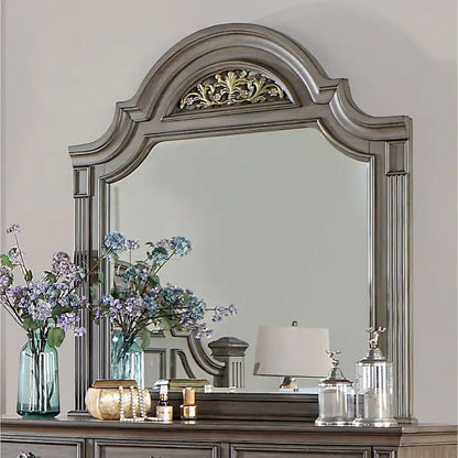Commode et miroir traditionnels 2 pièces à 9 tiroirs Vame par Furniture of America