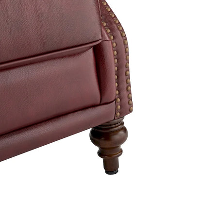 Fauteuil Alex Classic Wingback en cuir avec clous décoratifs (lot de 2) par HULALA HOME
