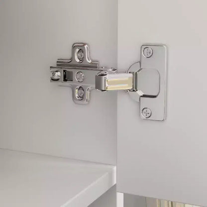 Hitow Armoire de rangement double tiroir avec portes miroir et zones de rangement