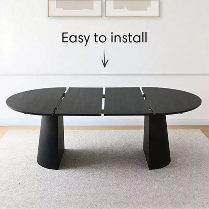 Set tavolo da pranzo allungabile da 120-210 cm per 4 persone, tavolo nero e 4 sedie da pranzo imbottite in velluto con gambe in metallo, stile moderno