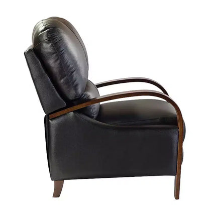 Lot de 2 fauteuils relax manuels en cuir véritable, inclinaison 159°