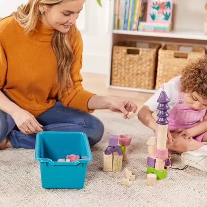 Meuble de rangement 15 bacs ECR4Kids Streamline avec 15 bacs à façade incurvée, 3x5, mobilier pour enfants