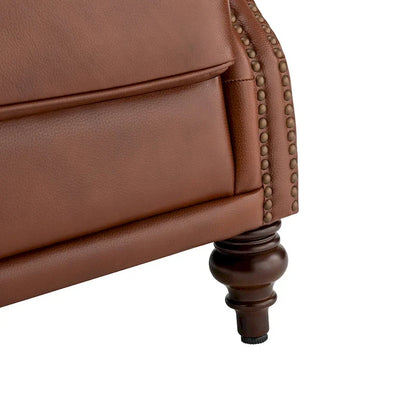 Fauteuil en cuir classique Alex avec clous décoratifs par HULALA HOME